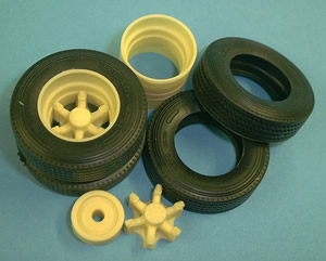 KFS 1/24 卡車用 驅動輪組 6肋式 輻射形 31